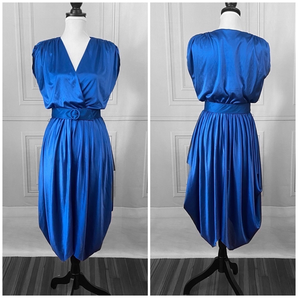 Vintage 1980s blue dress